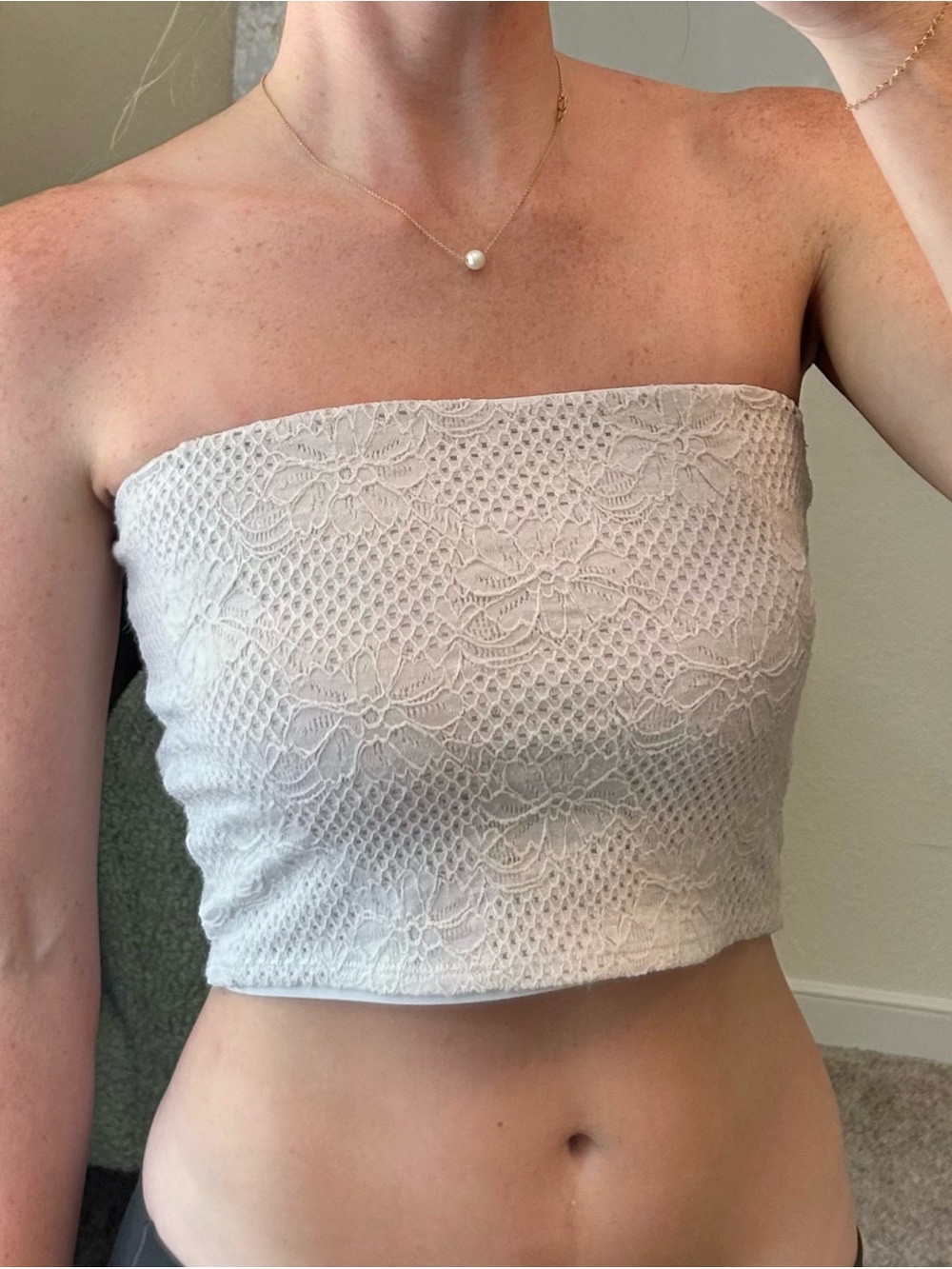 White Lace Tube top - Women medium